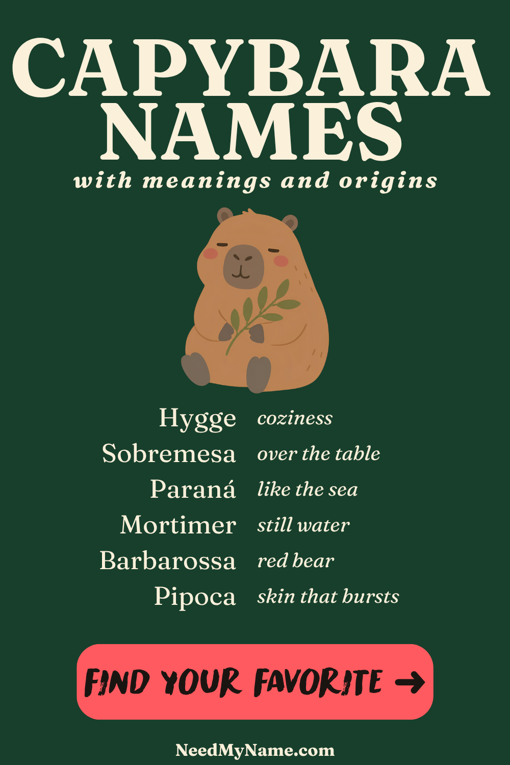 Funny Capybara Names