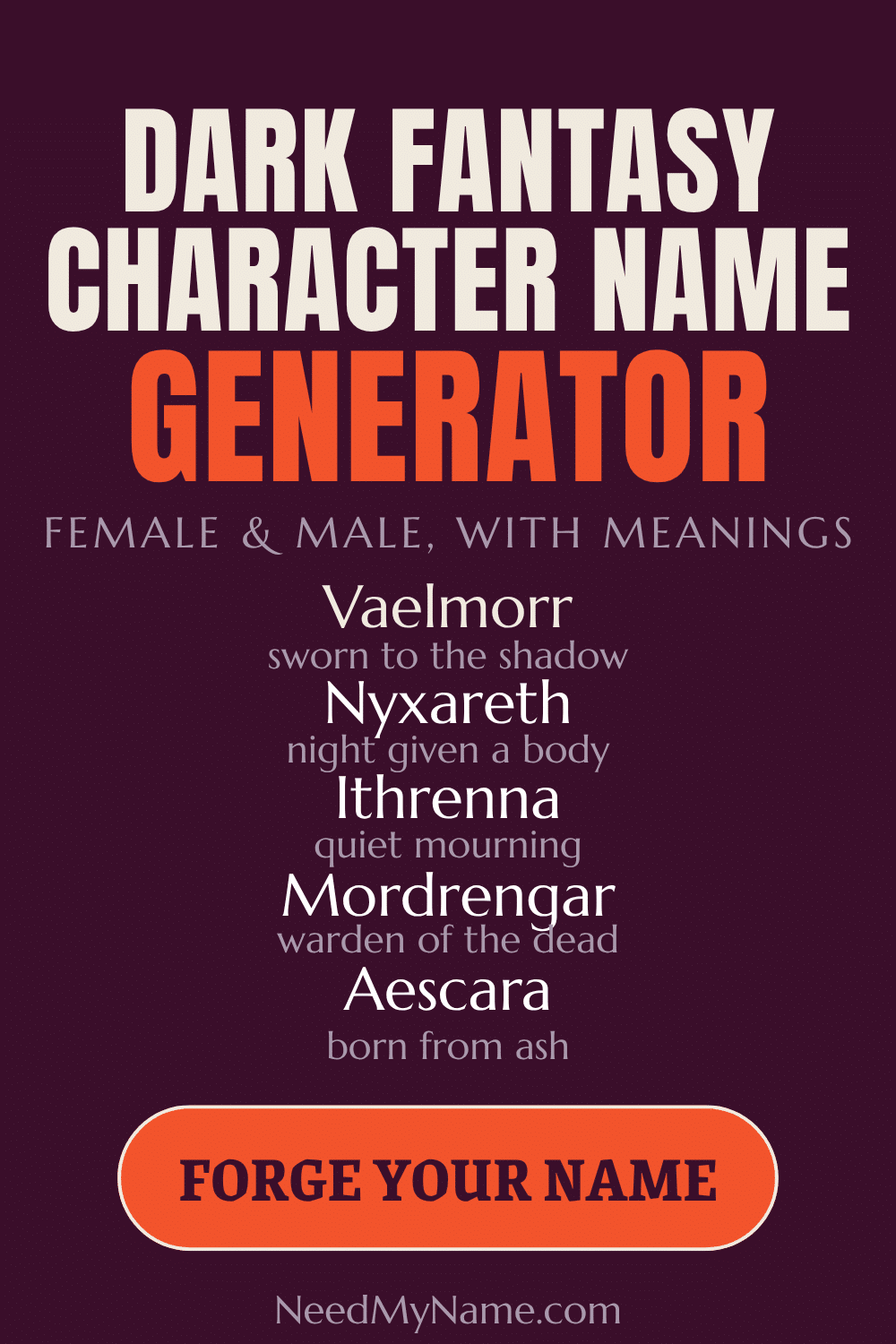dark fantasy character name generator